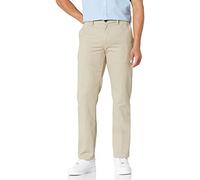 Amazon Essentials Pantalón Chino con Parte Delantera Plana Resistente a las Arrugas de Corte Ceñido Hombre, Caqui Beige, 36W / 32L