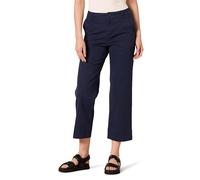 Amazon Essentials Pantalón Chino de Pierna Ancha hasta el Tobillo de Talle Alto y Corte Recto Mujer, Azul Marino, 40-42