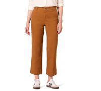 Amazon Essentials Pantalón Chino de Pierna Ancha hasta el Tobillo de Talle Alto y Corte Recto Mujer, Caramelo, 42