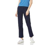 Amazon Essentials Pantalón chino de sarga elástico de pierna recta para mujer, color azul marino, talla 14