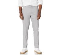 Amazon Essentials Pantalón chino elástico de corte ajustado, resistente a las arrugas, con parte delantera lisa Hombre, Gris, 36W / 28L