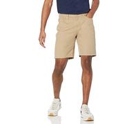Amazon Essentials Pantalón Corto Ajustado en Tejido elástico con 5 Bolsillos y Entrepierna de 22,8 cm Hombre, Marrón Caqui, 36W