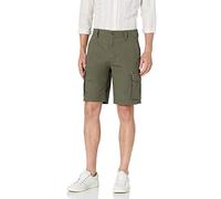 Amazon Essentials Pantalón Corto Cargo elástico Ripstop Ligero de 10 Pulgadas para Hombre, Color Oliva, 42
