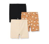 Amazon Essentials Pantalón Corto de Ciclismo Niña, Pack de 3, León Y Poni/Negro/Rayas, 4 años