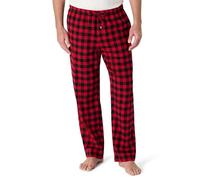 Amazon Essentials Pantalón de Pijama de Franela Transpirable (Disponible en Tallas Grandes y Altas) Hombre, Rojo Cereza/Negro Tela Escocesa Buffalo Clásica, XXL