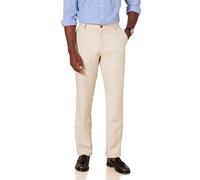 Amazon Essentials Pantalón de Vestir Ajustado con Frente Plano para Hombre, Piedra, 36 de Ancho x 32 de Largo