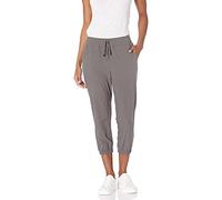 Amazon Essentials Pantalón Deportivo Corto de Tejido Elástico de Rendimiento Mujer, Gris, XL