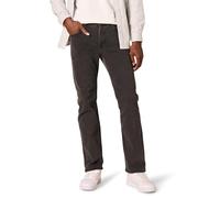 Amazon Essentials Pantalón Vaquero Elástico de Ajuste Recto - Colores interrumpidos Hombre, Negro Efecto Lavado, 58W / 32L