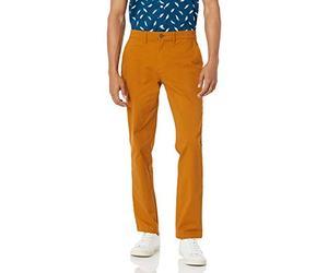 Amazon Essentials Pantalones Chinos Informales, Elásticos de Corte Ajustado para Todo el Día Hombre , Camel Oscuro, 34W / 29L