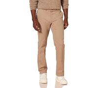 Amazon Essentials Pantalones Chinos Informales, Elásticos de Corte Ajustado para Todo el Día Hombre , Marrón Caqui Oscuro, 34W / 33L