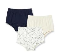 Amazon Essentials Pantalones cortos bombachos de algodón Niña, Pack de 3, Avena Mezcla/Azul Marino/Lunares, 2 años