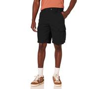 Amazon Essentials Pantalones Cortos Cargo de Corte Clásico de 25cm con Bolsillos Hombre, Negro, 50W