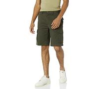 Amazon Essentials Pantalones Cortos Cargo de Corte Clásico de 25cm con Bolsillos Hombre, Verde Oliva Oscuro, 30W