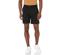 Amazon Essentials Pantalones Cortos Chinos de 18 cm con Corte Clásico Hombre, Negro, 28W
