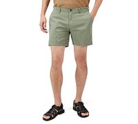 Amazon Essentials Pantalones Cortos Chinos Elásticos y Cómodos con Frente Plano y Corte Ajustado de 13cm Hombre, Verde Militar Claro, 36W