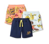 Amazon Essentials Pantalones Cortos de Punto y Tejido de Rizo Francés Niño, Pack de 3, Harry Potter, 11-12 años