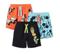 Amazon Essentials Pantalones Cortos de Punto y Tejido de Rizo Francés Niño, Pack de 3, Mickey Mouse, 11-12 años