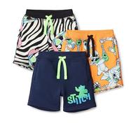 Amazon Essentials Pantalones Cortos de Punto y Tejido de Rizo Francés Niño, Pack de 3, Stitch, 11-12 años