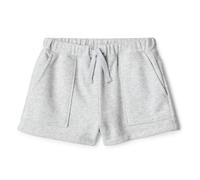 Amazon Essentials Pantalones cortos de rizo francés con bolsillo para niñas Niña, Gris Claro Mezcla, 7-8 años