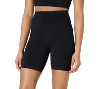 Amazon Essentials Pantalones Cortos Deportivos FormFlex para Yoga y Ciclismo, Suaves, de Cintura Alta Mujer, Negro, L