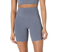 Amazon Essentials Pantalones Cortos Deportivos FormFlex para Yoga y Ciclismo, Suaves, de Cintura Alta Mujer, Gris Pizarra, XXL