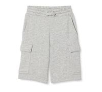 Amazon Essentials Pantalones cortos deportivos tipo cargo de felpa Niño, Gris Claro Mezcla, 6-7 años