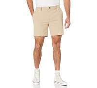 Amazon Essentials Pantalones Cortos Oxford Ligeros, Elásticos y Cómodos de Corte Ajustado de 18cm Hombre, Marrón Caqui, 36W