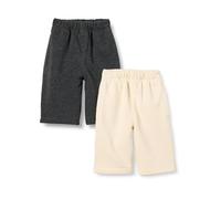 Amazon Essentials Pantalones de Algodón de Rizo Francés Unisex Bebés, Pack de 2, Beige/Color Carbón, 18 meses