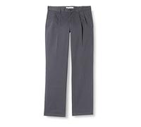 Amazon Essentials Pantalones de Estilo Chino, Plisados, de Corte Clásico y Resistentes a Las Arrugas (Disponibles en Tallas Grandes) Hombre, Color Carbón, 54W / 32L