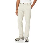 Amazon Essentials Pantalones de Trabajo de Corte Ajustado y de Estilo Chino, Resistentes a las Arrugas y sin Pinzas Hombre, Piedra, 32W / 28L