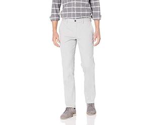 Amazon Essentials Pantalones de Trabajo de Corte Ajustado y de Estilo Chino, Resistentes a las Arrugas y sin Pinzas Hombre, Gris, 30W / 30L