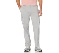 Amazon Essentials Pantalones de Trabajo Estilo Cargo, Elásticos y de Corte Recto (Disponibles en Tallas Grandes) Hombre, Gris Claro, 32W / 28L