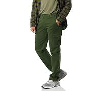 Amazon Essentials Pantalones de Trabajo Estilo Cargo, Elásticos y de Corte Recto (Disponibles en Tallas Grandes) Hombre, Verde Oliva Oscuro, 32W / 31L