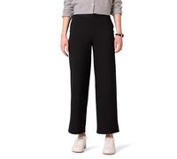 Amazon Essentials Pantalones Elásticos Elegantes con Pernera Ancha Corta Mujer, Negro, XS