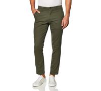 Amazon Essentials Pantalones Informales de Estilo Chino, Elásticos y de Corte Clásico Hombre, Verde Oliva, 34W / 30L