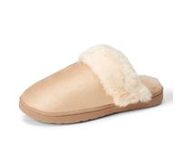 Amazon Essentials Pantuflas Cómodas Estilo Mule de Piel Sintética Mujer, Arena, 44.5 EU
