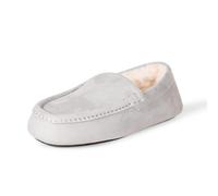 Amazon Essentials Pantuflas tipo mocasín para hombre, microgamuza gris, 9