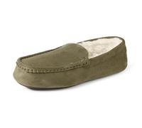 Amazon Essentials Pantuflas tipo mocasín para hombre, microgamuza verde oliva oscuro, 10