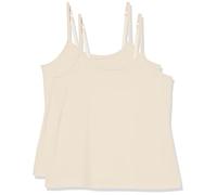 Amazon Essentials Paquete de Camisolas sin Mangas, Talla Grande Mujer, Pack de 2, Beige Claro, 3XL Grande