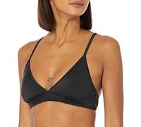 Amazon Essentials Parte Superior de Traje de baño de Bikini clásico de Soporte Ligero para Mujer, Color Negro Lavado, 16
