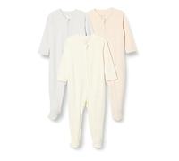 Amazon Essentials Pelele para Dormir con Pies Unisex Bebés, Pack de 3, Gris Perla/Marfil/Rosa Pálido, 3-6 meses