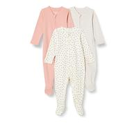 Amazon Essentials Pelele para Dormir con Pies Unisex Bebés, Pack de 3, Lunares/Rayas/Rosa Magenta Viejo, 6-9 meses