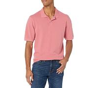 Amazon Essentials Polo de Algodón Piqué de Manga Corta y Corte Estándar (Disponible en Tallas Grandes) Hombre, Rojo Efecto Lavado, XL