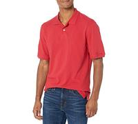 Amazon Essentials Polo de Algodón Piqué de Manga Corta y Corte Estándar (Disponible en Tallas Grandes) Hombre, Rojo, XXL