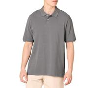 Amazon Essentials Polo de Algodón Piqué de Manga Corta y Corte Estándar (Disponible en Tallas Grandes) Hombre, Gris, L