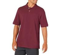 Amazon Essentials Polo de Algodón Piqué de Manga Corta y Corte Estándar (Disponible en Tallas Grandes) Hombre, Burdeos, XL