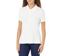 Amazon Essentials Polo de Manga Corta (Disponible en Tallas Grandes) Mujer, Blanco, L