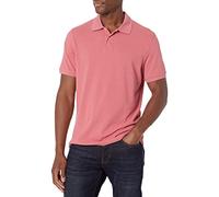 Amazon Essentials Polo de Piqué de Algodón de Ajuste Entallado Hombre, Rojo Efecto Lavado, M