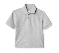 Amazon Essentials Polo de piqué de algodón y Elastano para niños pequeños, Color Gris Claro Jaspeado, 4T