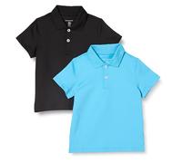 Amazon Essentials Polo de rendimiento activo para niños, paquete de 2, azul aguamarina/negro, talla S